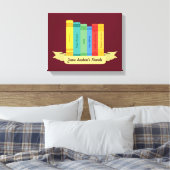 Jane Austen's Novels III Canvas Afdruk (Insitu (Slaapkamer))