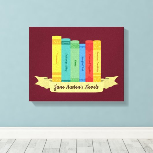 Jane Austen's Novels III Canvas Afdruk (Insitu (Houten vloer))