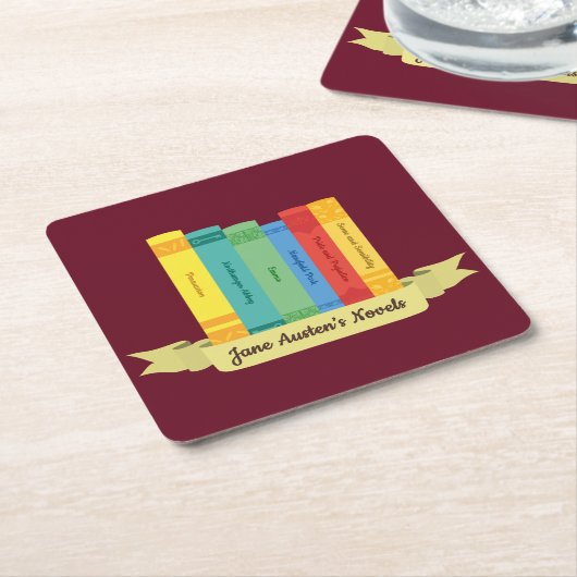 Jane Austen's Novels III Kartonnen Onderzetters (Schuin)