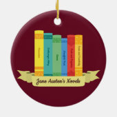 Jane Austen's Novels III Keramisch Ornament (Achterkant)
