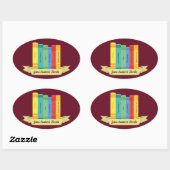 Jane Austen's Novels III Ovale Sticker (Vel)