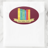 Jane Austen's Novels III Ovale Sticker (Tas)