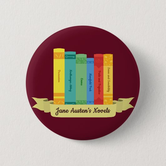 Jane Austen's Novels III Ronde Button 5,7 Cm (Voorkant)