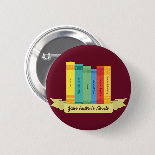 Jane Austen's Novels III Ronde Button 5,7 Cm (Voorkant /achterkant)