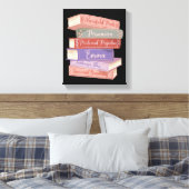 Jane Austen's Novels V Canvas Afdruk (Insitu (Slaapkamer))