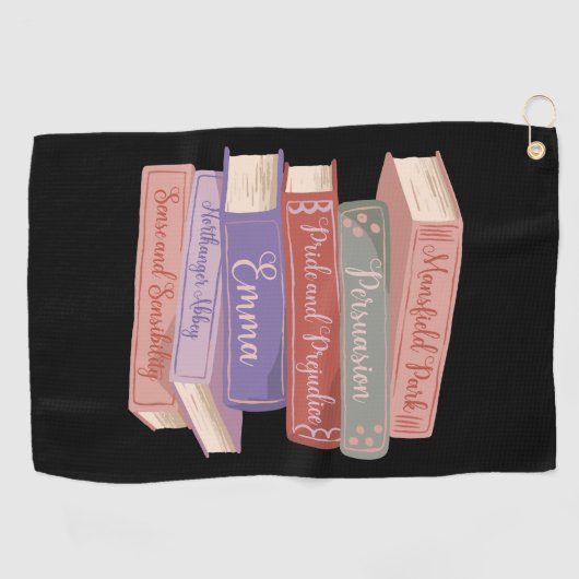 Jane Austen's Novels V Golfhanddoek (Horizontaal)