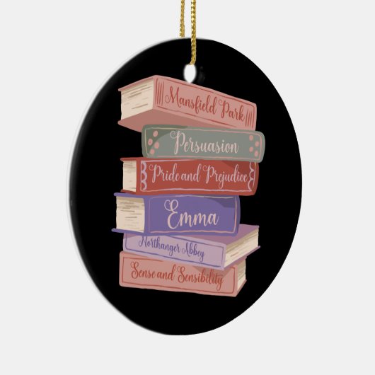 Jane Austen's Novels V Keramisch Ornament (Rechts)