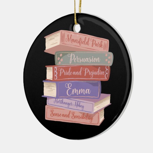 Jane Austen's Novels V Keramisch Ornament (Links)