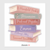 Jane Austen's Novels V Sticker (Vel)