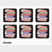 Jane Austen's Novels V Vierkante Sticker (Vel)