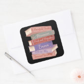 Jane Austen's Novels V Vierkante Sticker (Envelop)