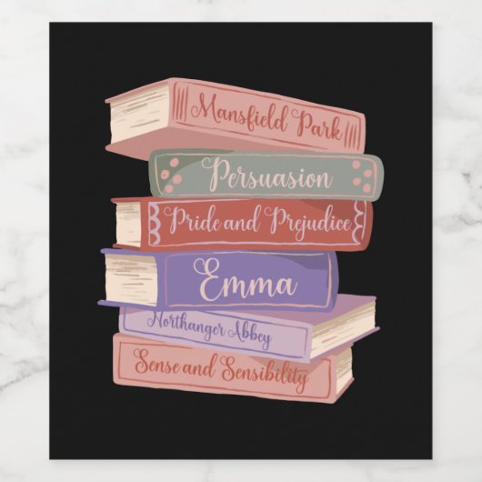 Jane Austen's Novels V Wijn Etiket (Enkel label)