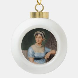 Jane Austen's Portrait Keramische Bal Ornament