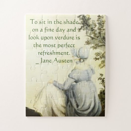 Jane Austen's portret +quote Legpuzzel (Verticaal)