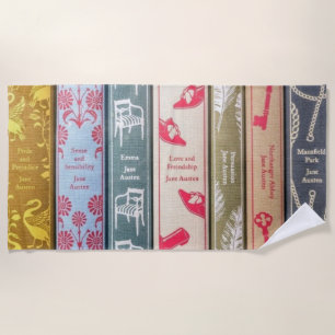 Jane Austen's romans op een handdoek