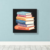 Jane Austen's romans VII Canvas Afdruk (Insitu (Houten vloer))