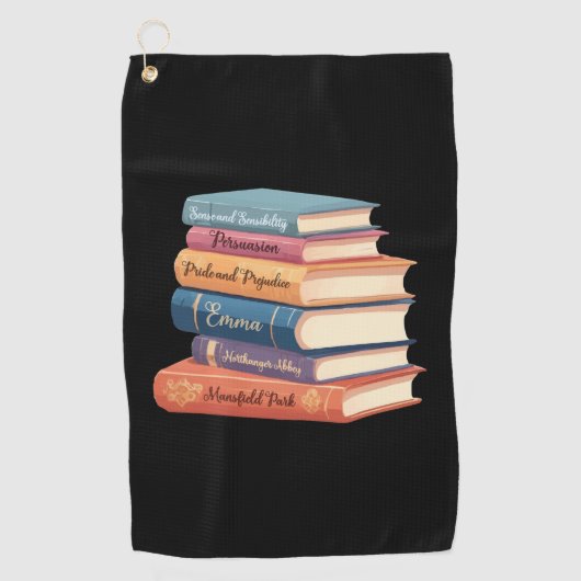 Jane Austen's romans VII Golfhanddoek (Voorkant)