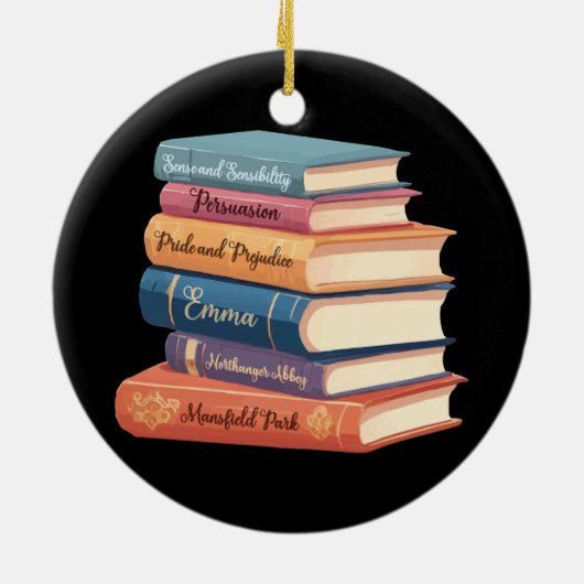 Jane Austen's romans VII Keramisch Ornament (Achterkant)