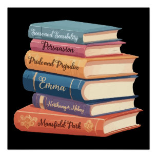 Jane Austen's romans VII Perfect Poster