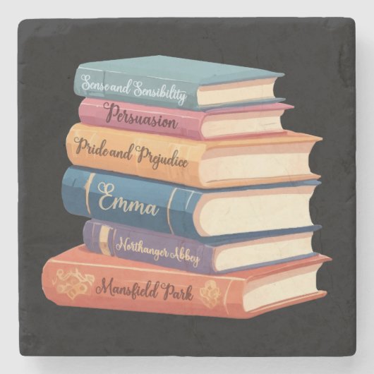 Jane Austen's romans VII Stenen Onderzetter (Voorkant)