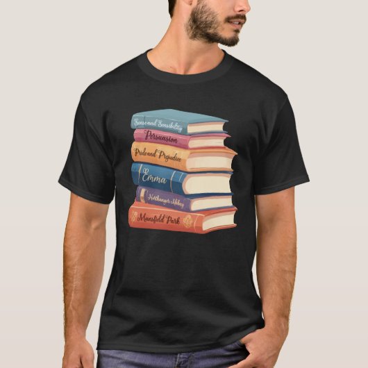 Jane Austen's romans VII T-shirt (Voorkant)
