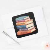 Jane Austen's romans VII Vierkante Sticker (Envelop)