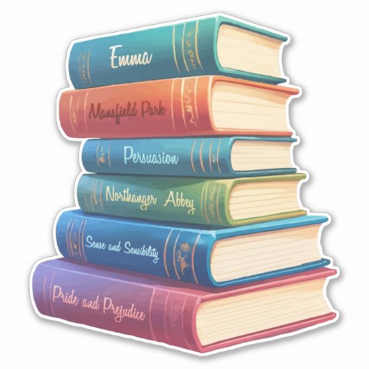 Jane Austen's romans VIII Sticker (Voorkant)
