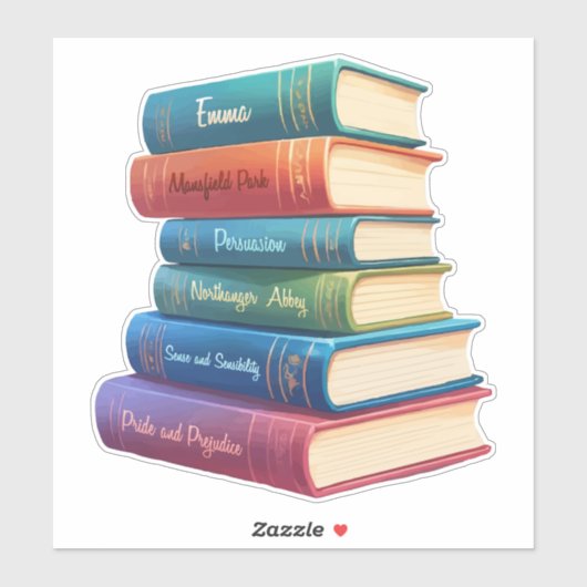 Jane Austen's romans VIII Sticker (Vel)