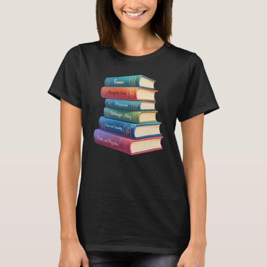 Jane Austen's romans VIII T-shirt (Voorkant)