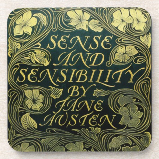 Jane Austen's "Sense and Sensibility"  Bier Onderzetter (Voorkant)