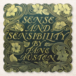 Jane Austen's "Sense and Sensibility" Kartonnen Onderzetters