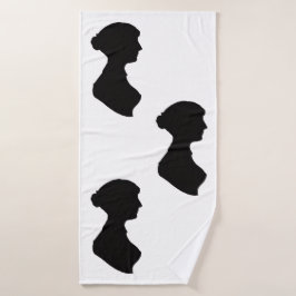 Jane Austens silhouet Badhanddoek