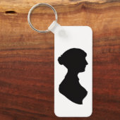 Jane Austens Silhouet & citaat op een sleutelhange Sleutelhanger (Voorkant)