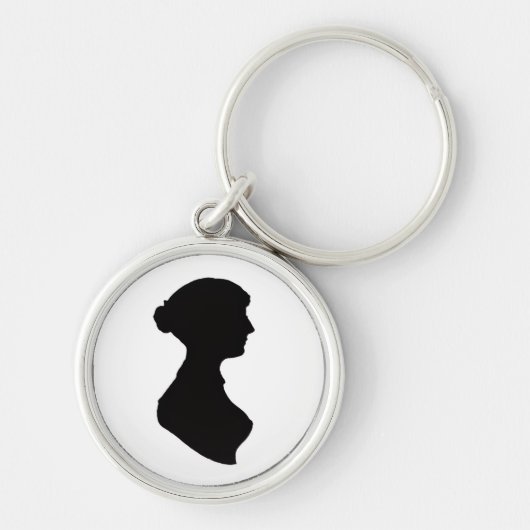 Jane Austens silhouet op een sleutelhanger (Voorkant)