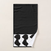 Jane Austens Silhouet op Zwart Bad Handdoek (Handdoek)