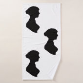 Jane Austen's silhouette Badhanddoek (Badhanddoek)