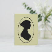 Jane Austen's Silhouette Briefkaart (Staand voorkant)