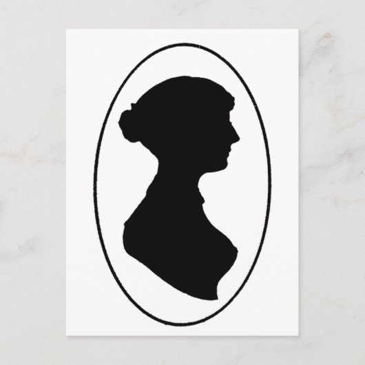 Jane Austen's Silhouette Briefkaart (Voorkant)
