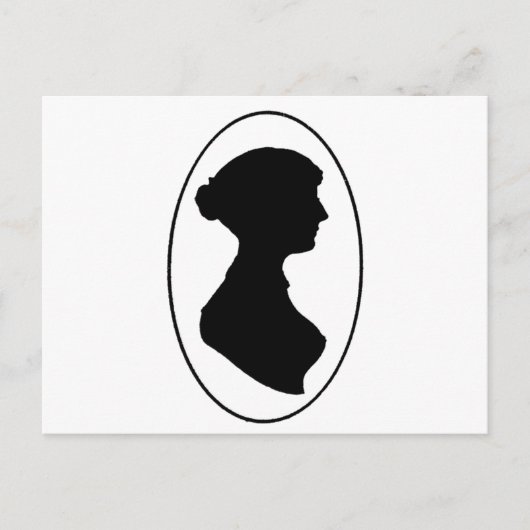Jane Austen's Silhouette Briefkaart (Voorkant)