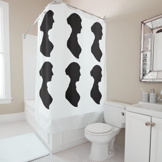 Jane Austen's silhouette Douchegordijn (In situ)