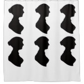 Jane Austen's silhouette Douchegordijn (Voorkant)