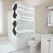 Jane Austen's silhouette & first novel lines Douchegordijn (In situ)