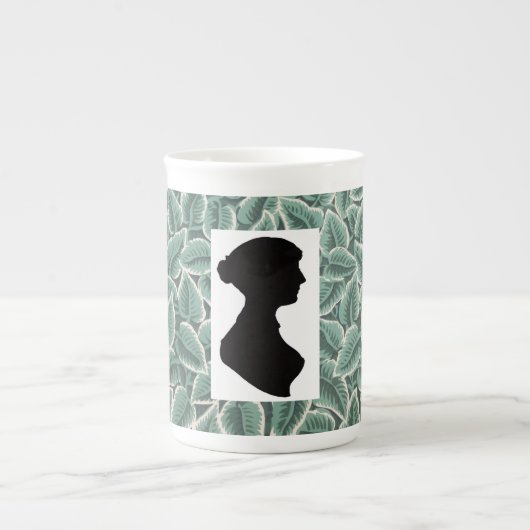 Jane Austen's Silhouette &  Home Wallpaper Porselein Kop (Voorkant)