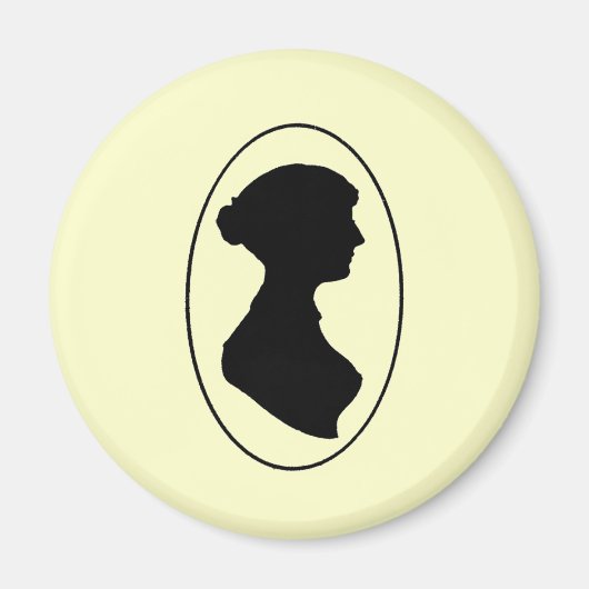 Jane Austen's Silhouette Magneet (Voorkant)