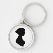 Jane Austen's Silhouette on a  Keychain (Voorkant)