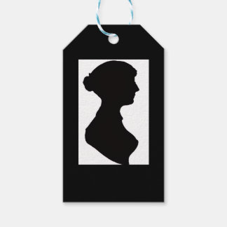 Jane Austen's Silhouette on Black Cadeaulabel