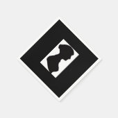 Jane Austen's Silhouette on Black Servet (Hoek)