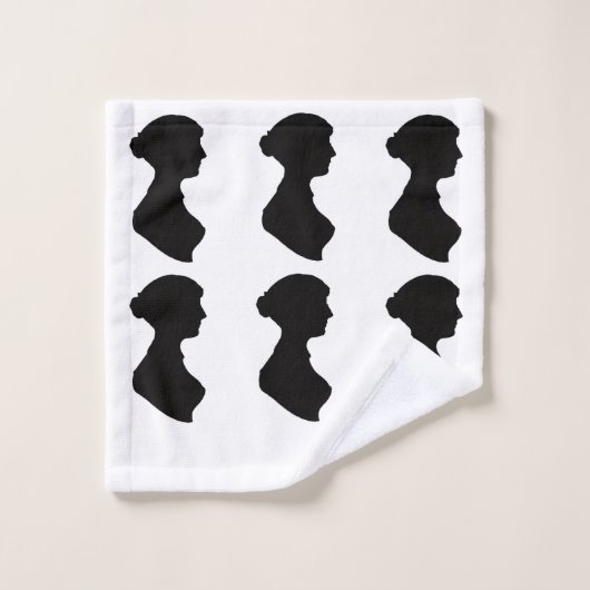Jane Austen's silhouette Washandje (Wasdoekje)