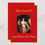 Jane Austen's Tea Party Invitation 2 Kaart (Voorkant / Achterkant)