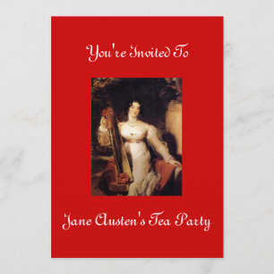 Jane Austen's Tea Party Invitation 2 Kaart